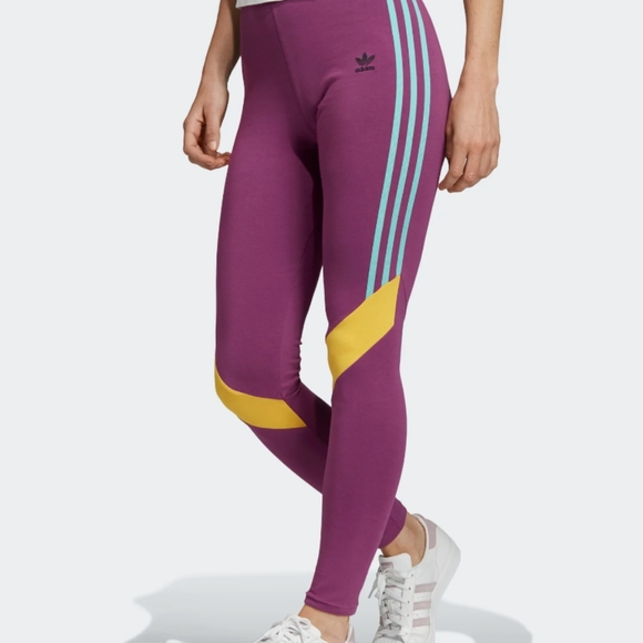 purple adidas leggings